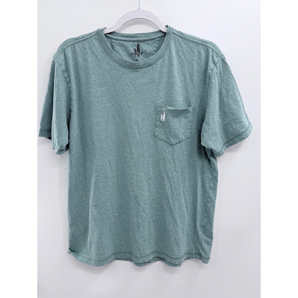 Johnnie-O T-Shirt Men S Green Cotton Short Sleeve Pocket Surfer Logo Tee